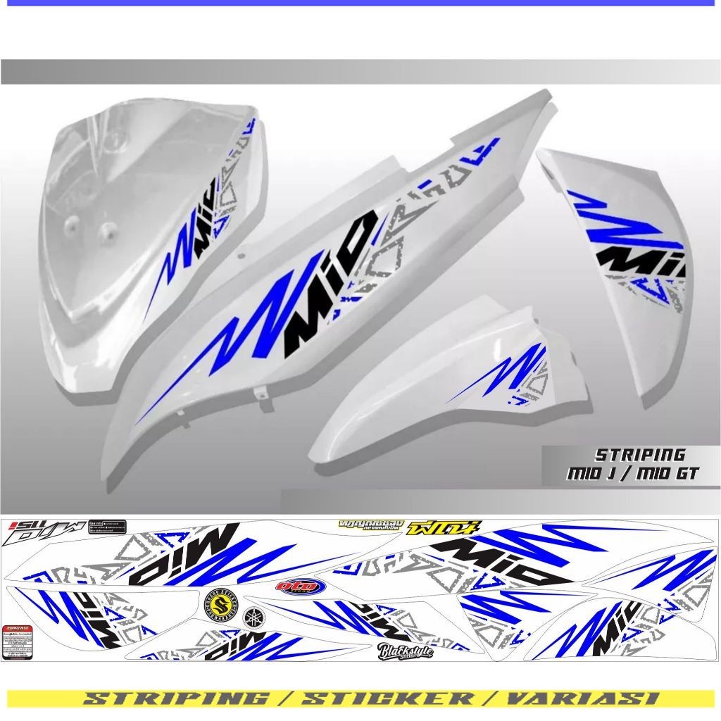 STRIPING MOTOR Striping Stiker Motor Mio GT 110 Variasi Yamaha Simple Modifikasi Keren