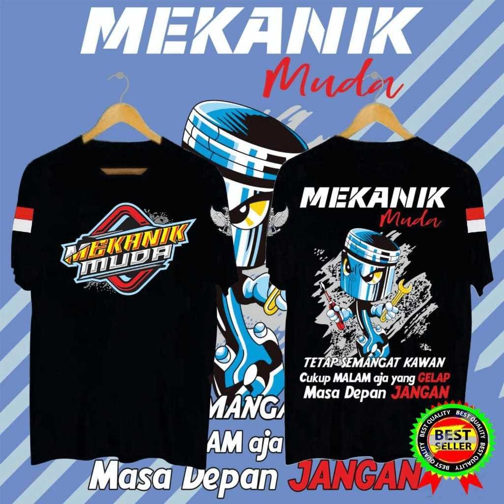 KAOS MEKANIK MUDA , KAOS PRIA KATA-KATA MEKANIK