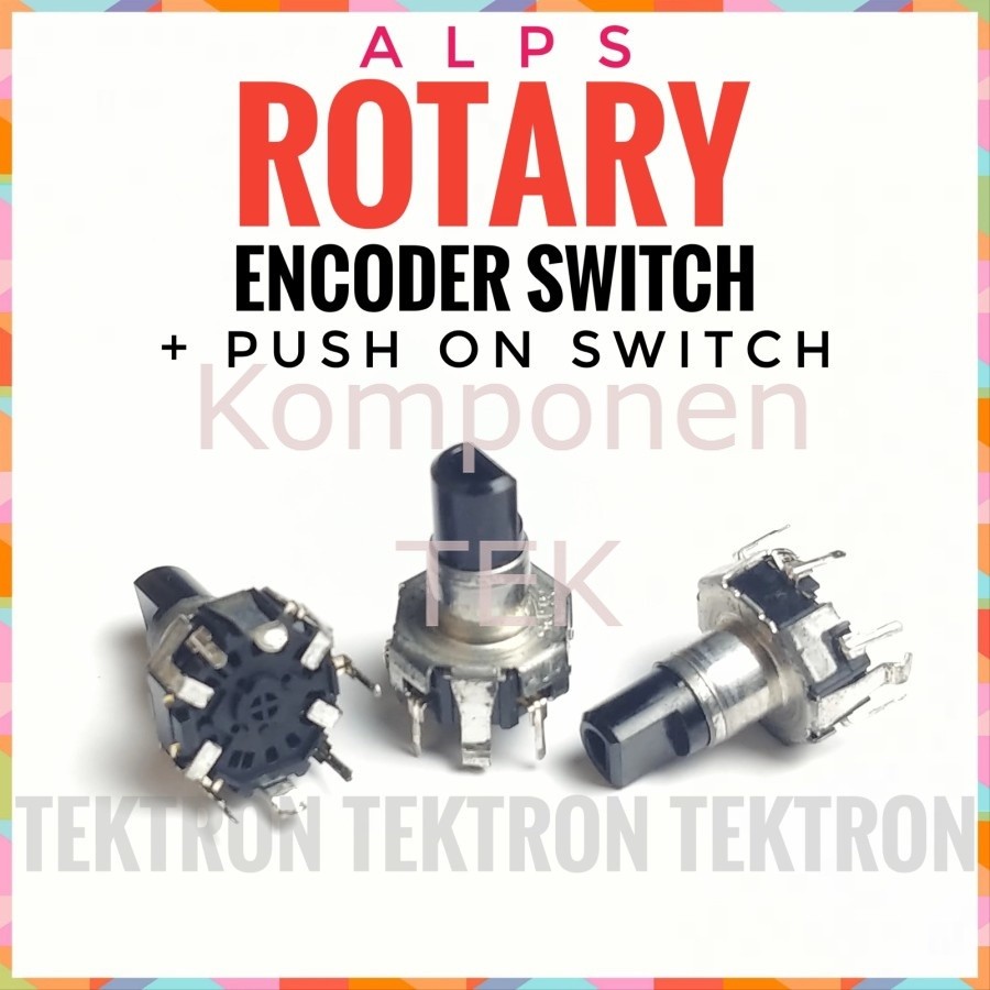 ALPS Rotary Encoder Switch plus Push On Button 24 klik Rotari Sw Putar