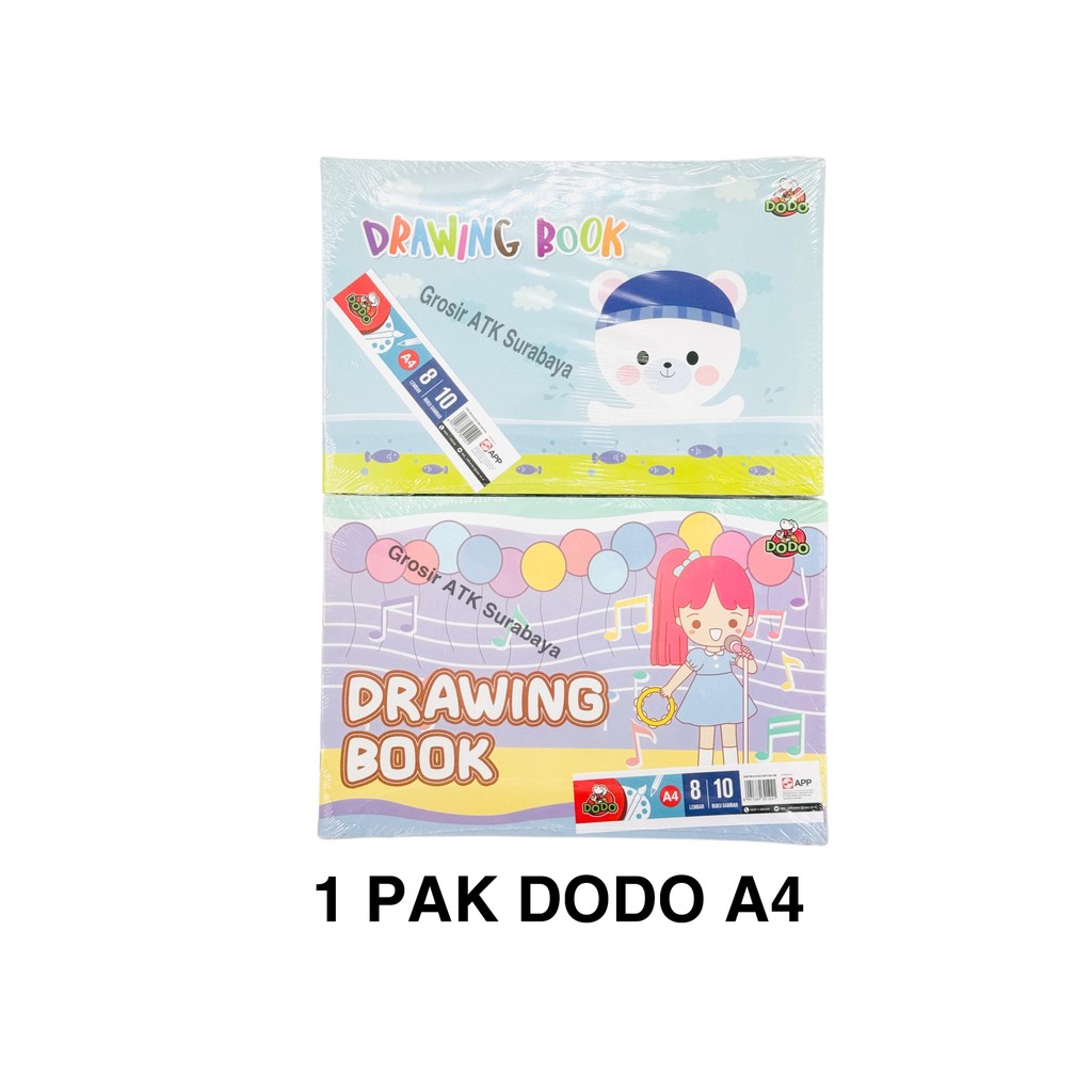 

( StaLand ) / ( DAPAT 1 PAK ISI 10 PCS ) BUKU GAMBAR DODO A4 / Drawing Book DODO A4