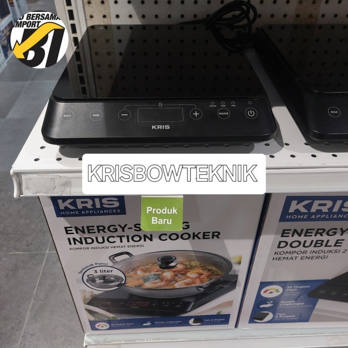kris kompor listrik touch screen hitam set panci stainless original kris by krisbow