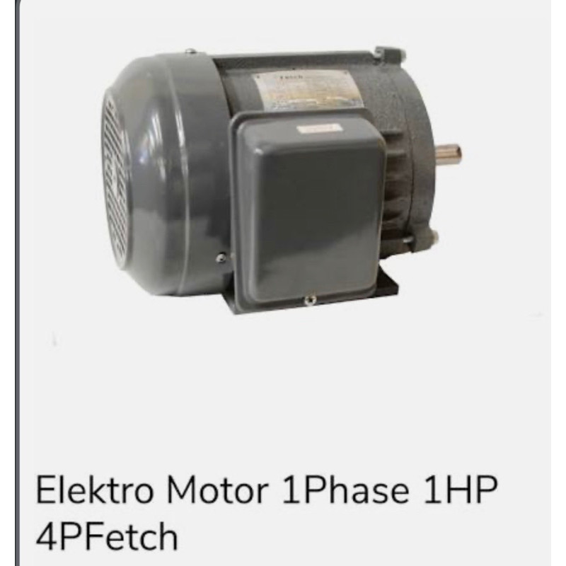 DINAMO PENGGERAK FETCH DINAMO PENGGERAK SHARK 1HP 1 PHASE 1400RPM