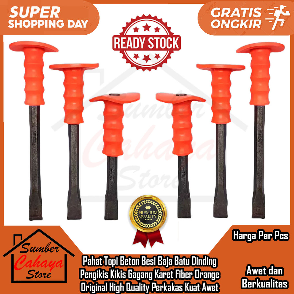 Pahat Besi Topi Beton Baja Karbon Batu Logam Kayu Pengikis Kikis Kikir Mengukir Mengikis Tembok Dind