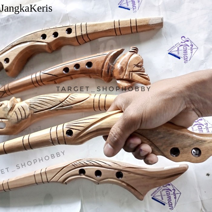 GAGANG JORAN PANCING PAHUL TONGKAT PANCING KAYU UKIR ELEGAN - 28.cm terlaris