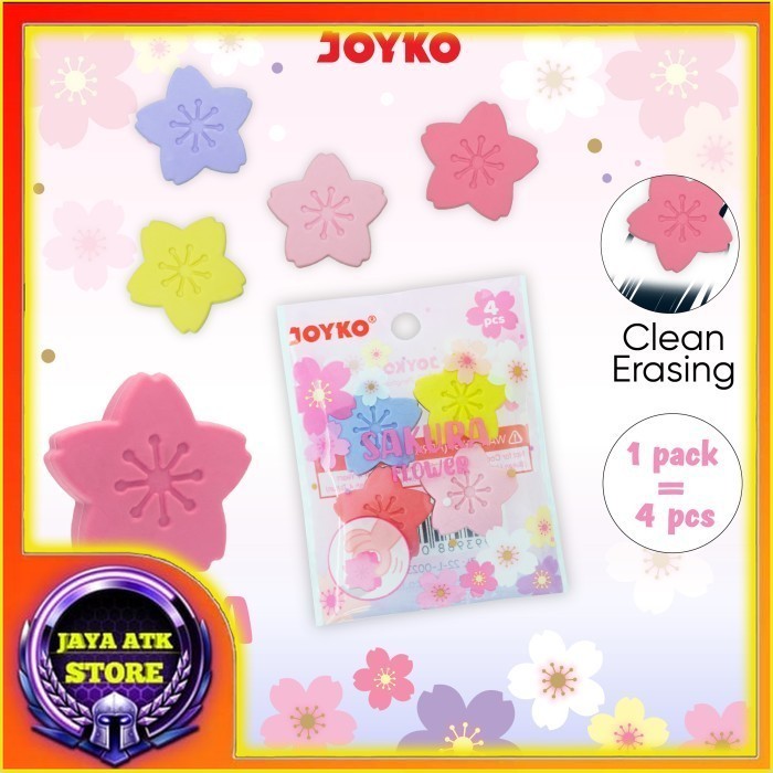 

Joyko Penghapus Eraser ER-142 Sakura Flower 1 Pack 4 Pcs