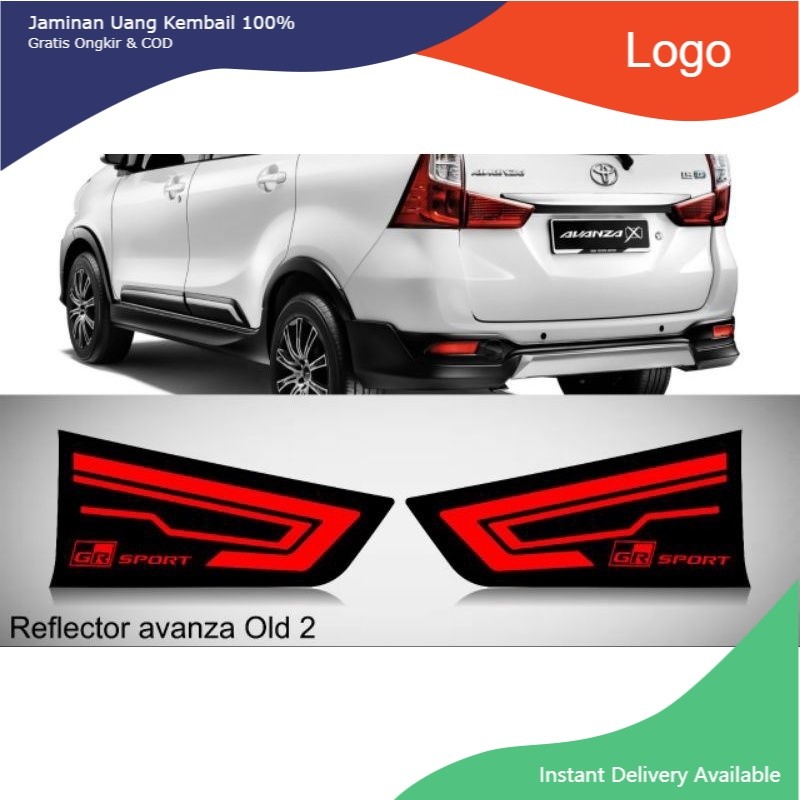 Lampu reflektor pintu bagasi tipe C(GR SPORT)Grand avanza/xenia 2015-2018. Tasya_Variasi_Mobil