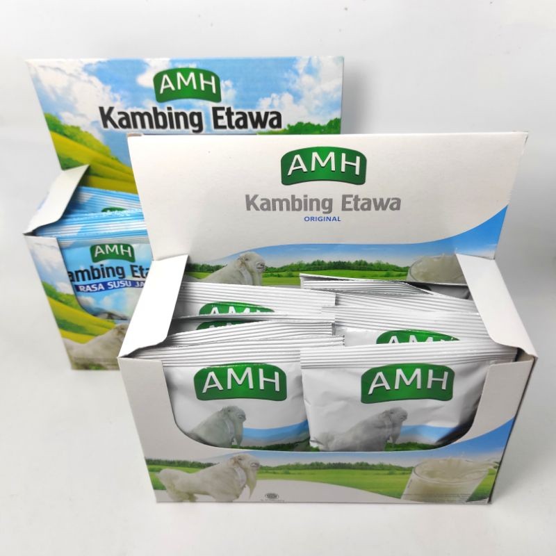 

Susu Kambing Etawa AMH Rasa Susu Jahe Original 1 Box Isi 10 Sachet