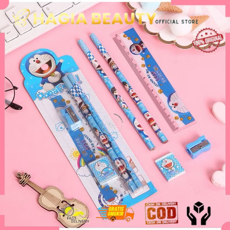 

TERLARIS - SET ALAT TULIS SEKOLAH 5 in 1 KARAKTER LUCU / MINI STATIONERY - AKS