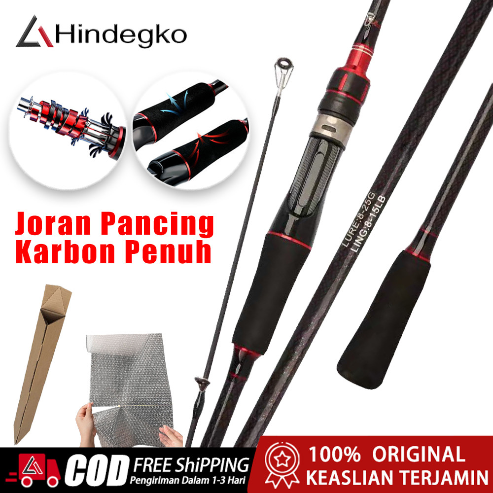 Hindegko Spinning Rod Casting Rod Ultralight Strong Elasticity Fishing 1.65m/1.8m/2.1m/2.4m Carbon S