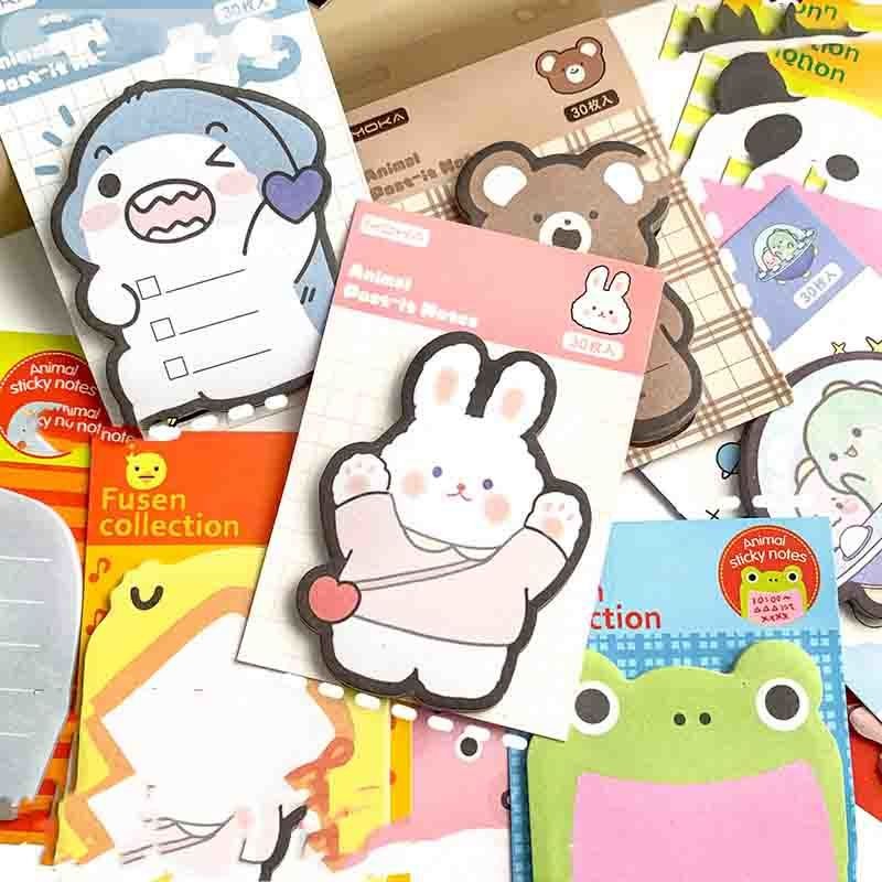 

1 Pieces Lytwtw's Sticker Cute Kawaii Animal Sticky Notes Notepad Memo Pads Office School Supplies Stationery