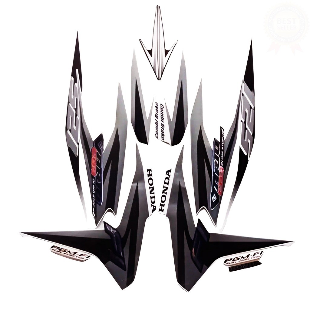 Stiker Striping Standart Motor Honda Vario 125 CBS Hitam 2013 Lis Les Body Vario 125 CBS 2013