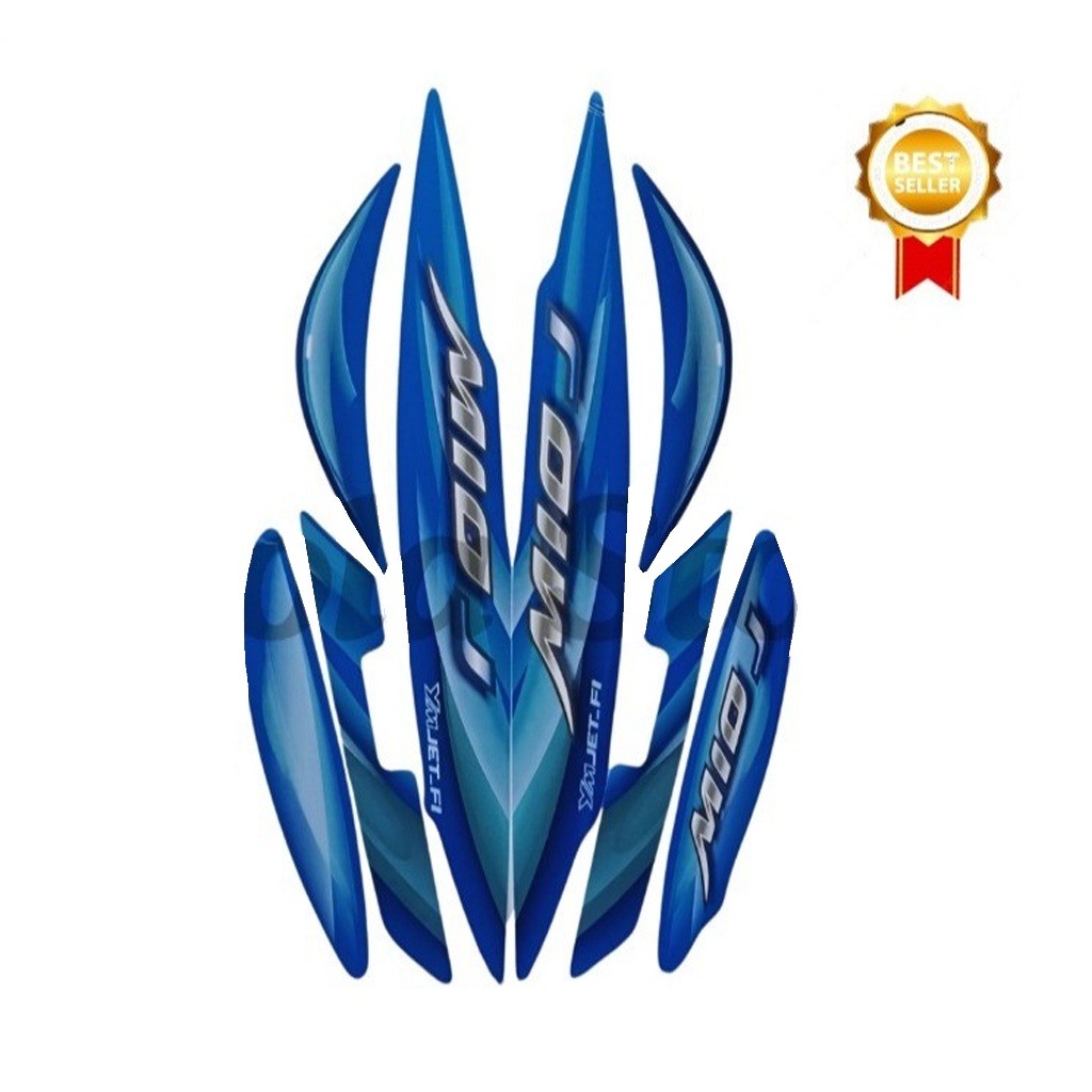 Stiker Striping  Mio J 2011 Full Biru List Stiker Standart Mio J 2011 - Striping Standart Mio J 2011