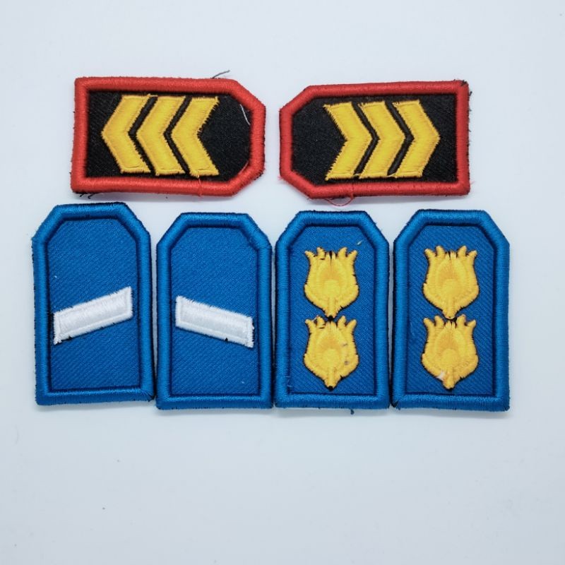 Pangkat Bordir Kerah Timbul / Bordir Pangkat Timbul / Bordir Logo Pangkat Timbul / Logo Bordir Pangk