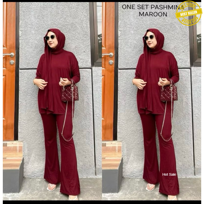 One set pasmina abaya terbaru - Setcel pasmina abaya jersy