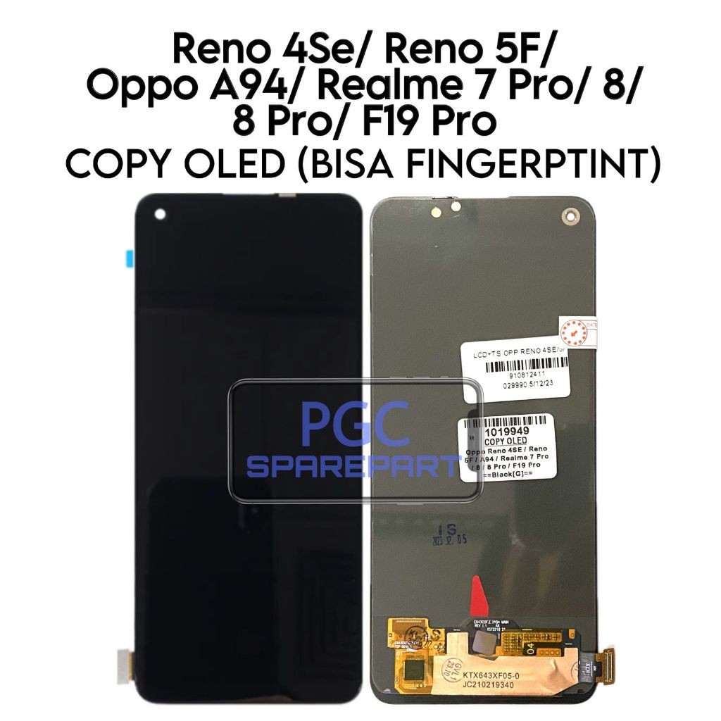 LCD Touchscreen Fullset Oppo A94 4G / F19 Pro / Reno 4 SE / Reno4 SE / Reno5 F 5F / Realme 7 Pro / 8