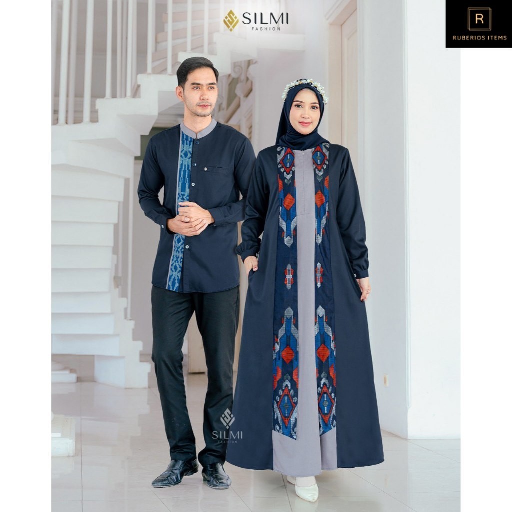 Silmi Official || Gamis Couple Pasangan Kondangan Kekinian || Rengganis Family By Silmi Baju Kondang