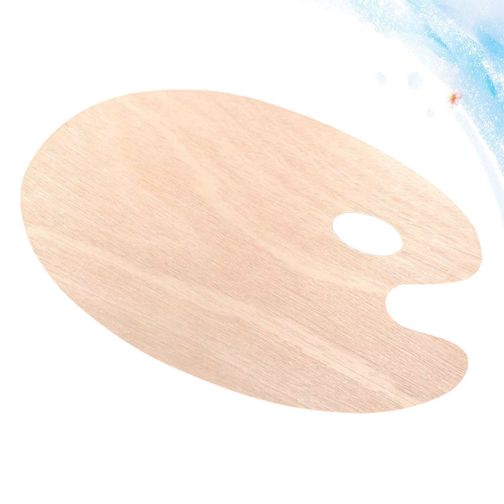

Wooden Oil Painting Palette Color Mixing Board Paint Tray Pigment Plate Handmade Craft Tool Eco Friendly Lightweight Design