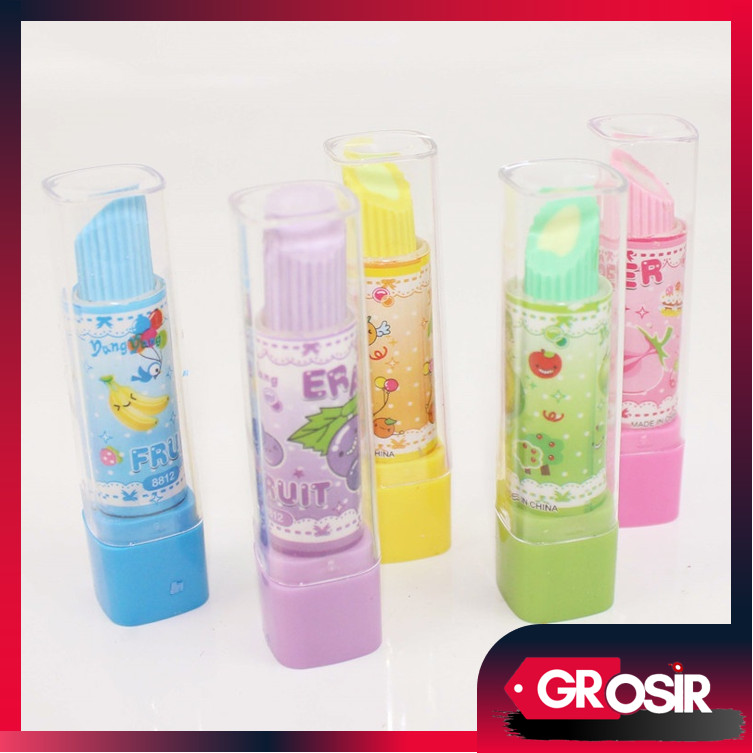 

Grosir S5671 Penghapus Bentuk Lipstik Beauty / Penghapus Pensil Bentuk Lipstik Warna Warni / Penghapus Pensil model Lipstik