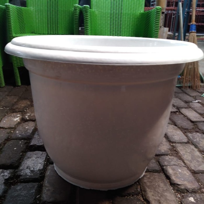 pot tulip warna putih 70cm/pot 70 cm