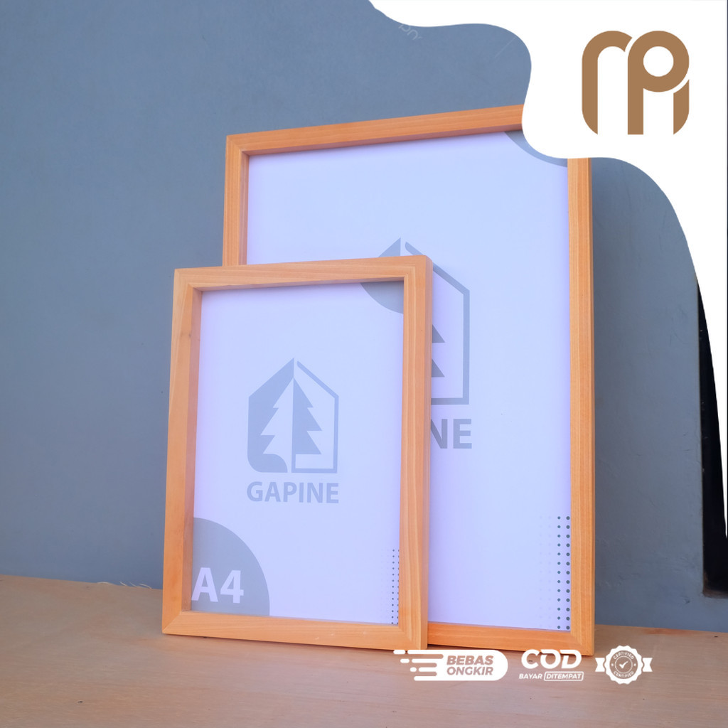 Pigura Kayu A4 / Bingkai Kayu / Frame Kayu Jati Belanda