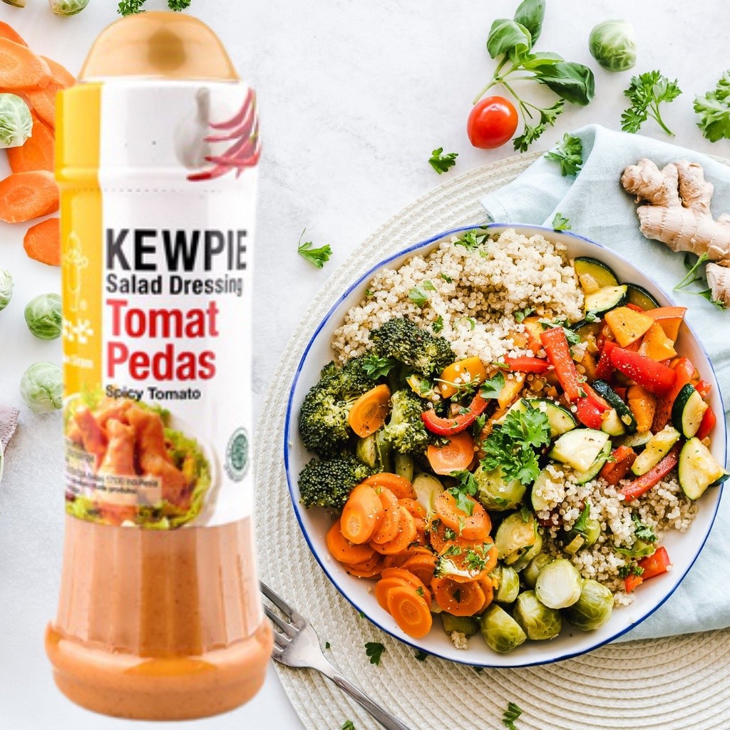 

kimoura shop-Kewpie Saus Salad Dressing Tomat Pedas 200ml Halal Murah-undefined