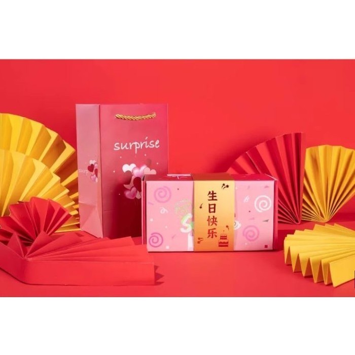 

Surprise Bounce Gift Box Ulangtahun - Merah