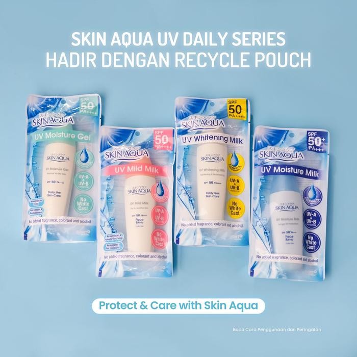 WT SKIN AQUA Sunscreen SPF 50 PA++ 40gr (Moisture Milk/ Moisture Gel/ Whitening Milk/ Mild Milk/ UV 