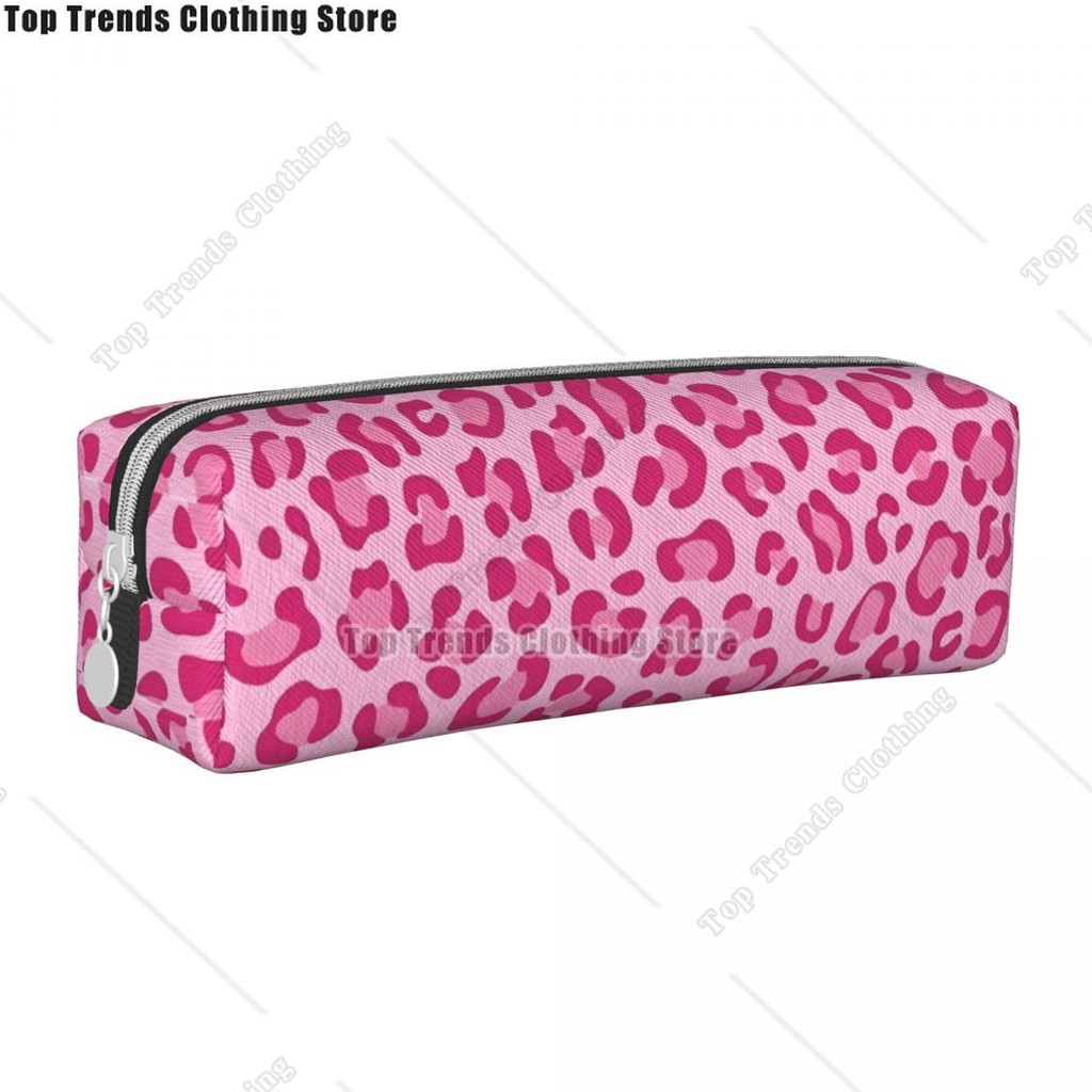 

Pink Leopard Pencil Case Pencil Pouch Pen Holder for Student Large Storage Bag Students School Cosmetic Stationery