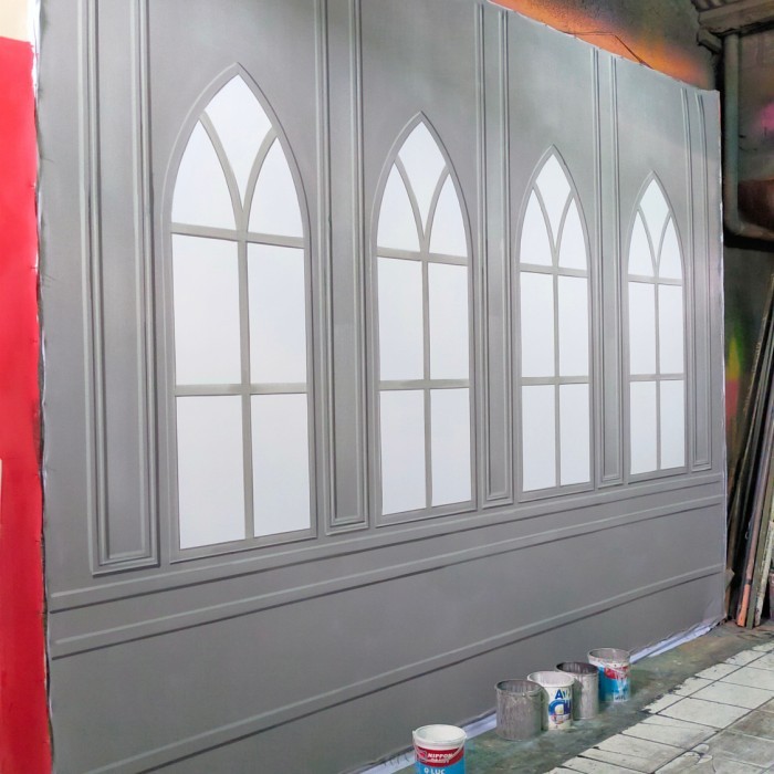 background studio foto motif jendela abu2 UK 4x3m