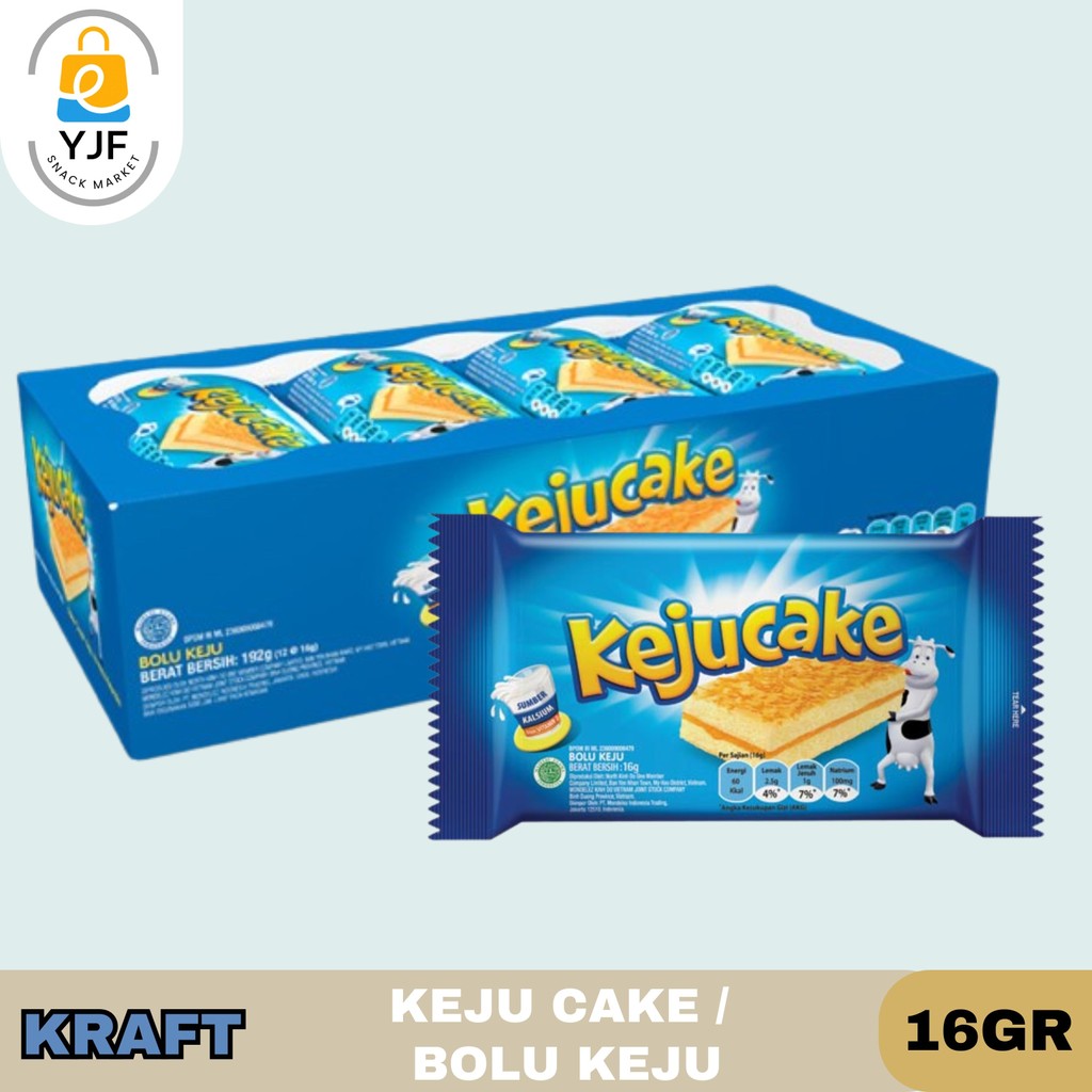 

Kraft Keju Cake Bolu Keju Kraft 1 Box Isi 12Pcs 16gr