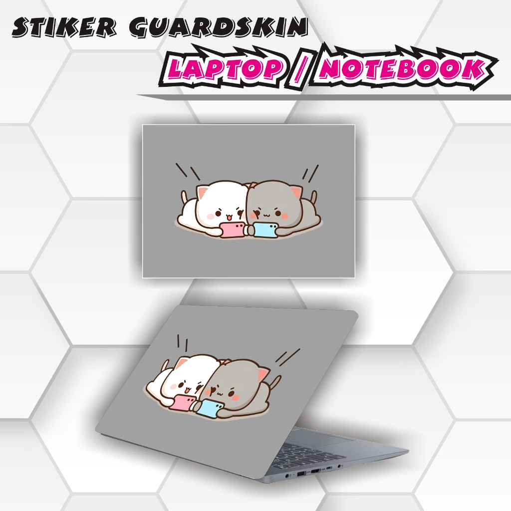 Stiker Guardskin Laptop Notebook Protector Cover Sticker Pelindung Garskin Kucing