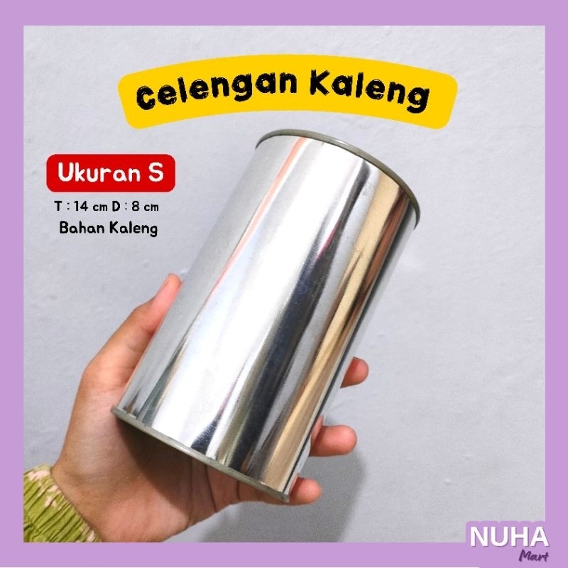 Celengan Kaleng Size S 14x8 cm Polos Tanpa Sticker