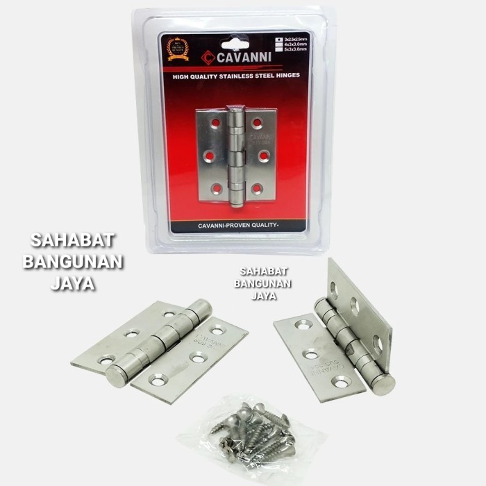 ENGSEL PINTU (4inch) DAN JENDELA (3inch)TEBAL STAINLESS SUS 304 CAVANI