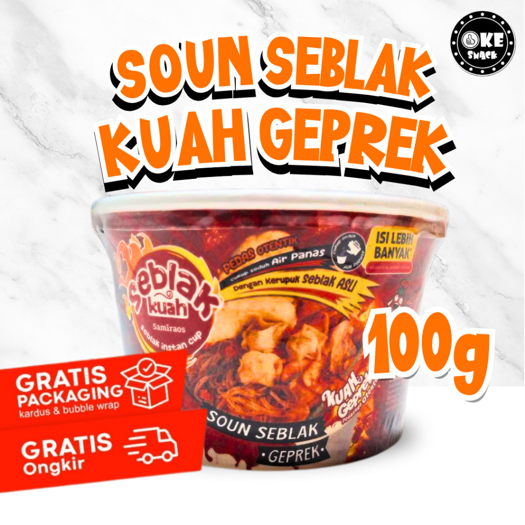 

Sami Raos Soun Seblak Geprek Samiraos Soun Mie Seblak Cup 200 gram