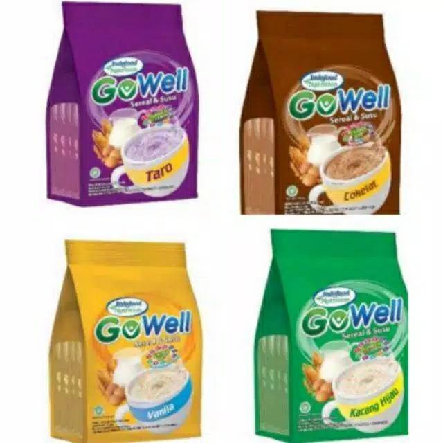

[oddsolshop] pekanbaru/Gowell Sereal Instan 5 PCS Rasa Chocolate Vanilla Talas Ungu Kacang Hijau