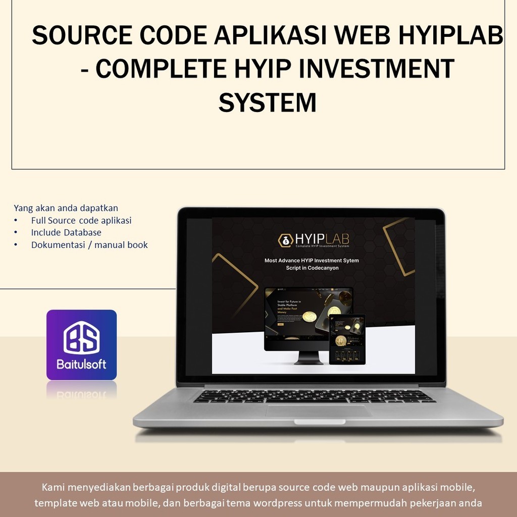 SOURCE CODE APLIKASI WEB HYIPLAB - COMPLETE HYIP INVESTMENT SYSTEM