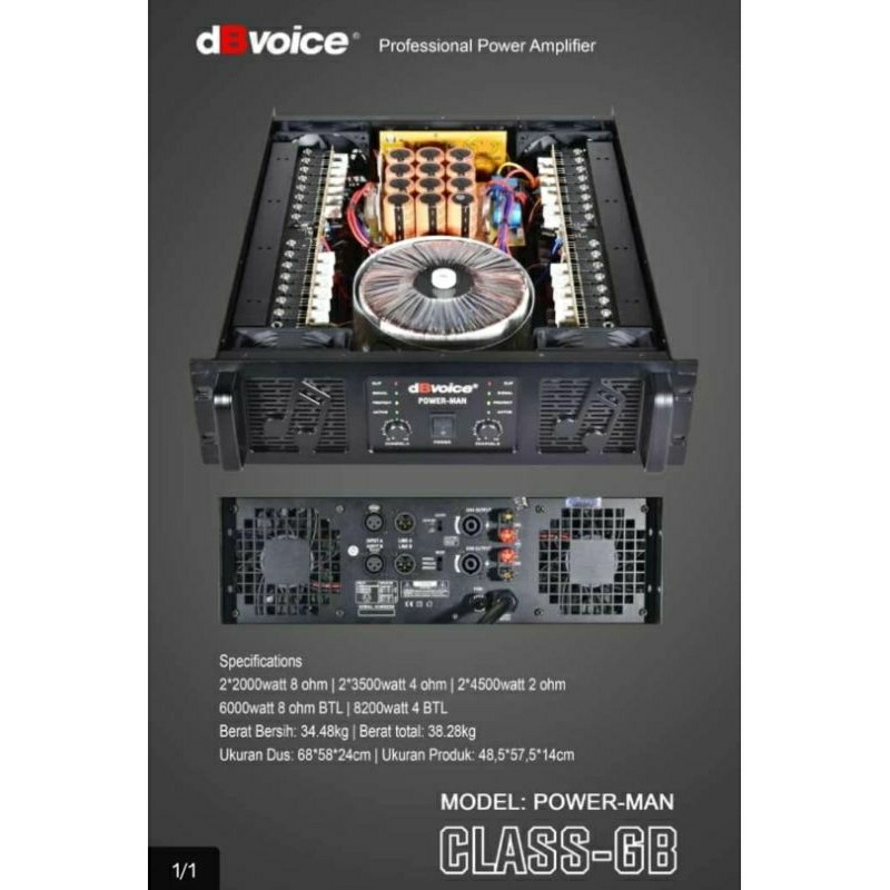 Power dBvoice POWERMAN POWER MAN Original 2 x 2000 WATT CLASS GB NEW