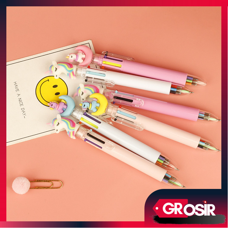 

Grosir - S5617 Pena Unicorn Multicolor 6 Warna / Pena Mekanik 6 Warna Karakter Unicorn Moon / Pulpen Unicorn Lucu / Alat Tulis Kerja