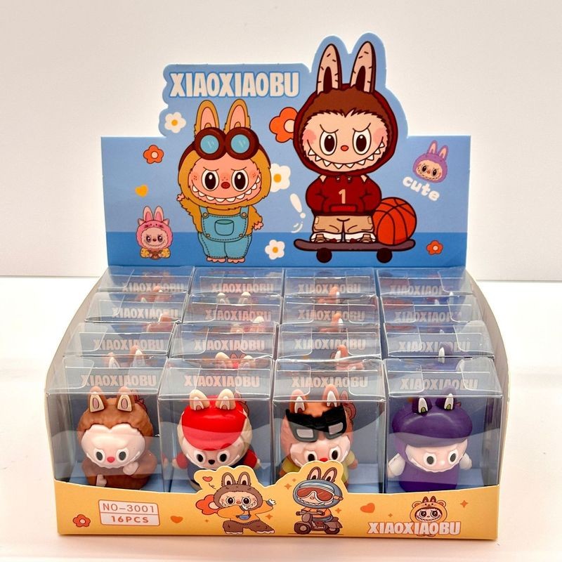 

16pcs Box Labubu Doll Pencil Sharpeners Cartoon Cute Student Sharpening Tools Stationery Kids School Supplies Wholesale Kids Toy