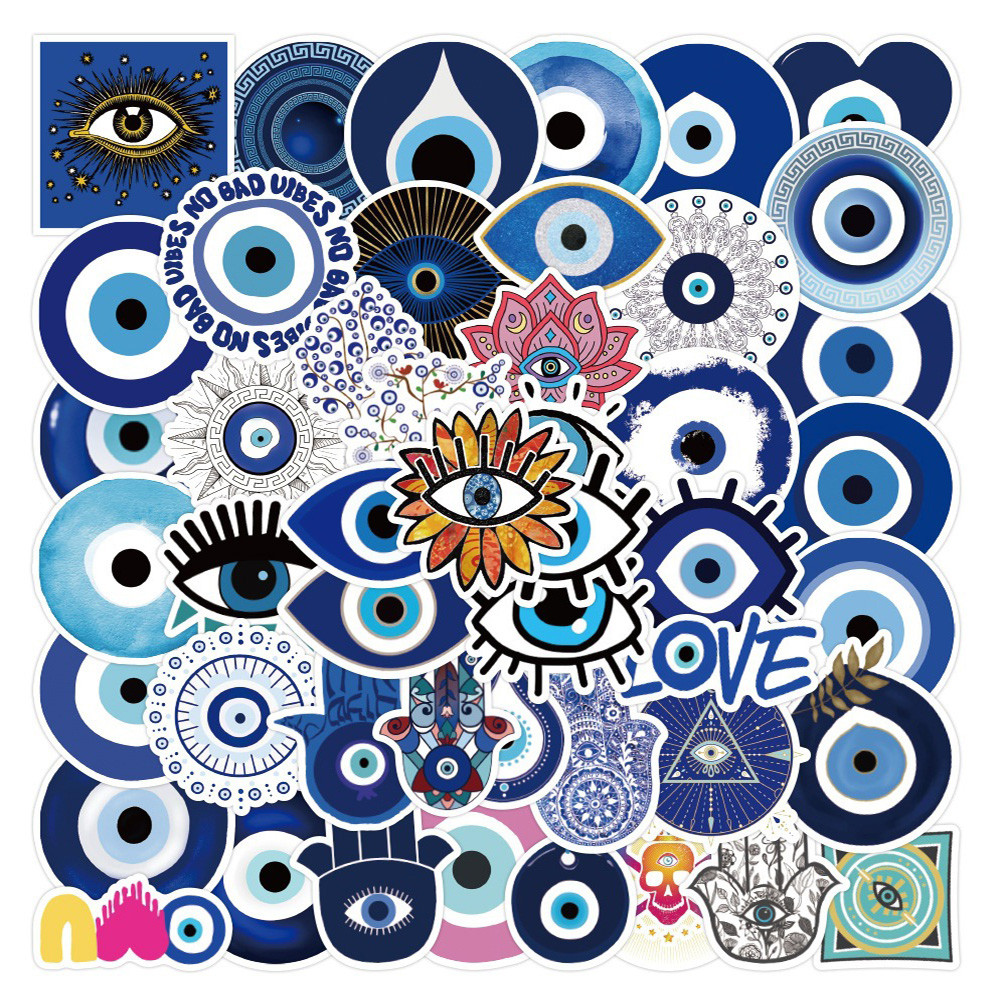 

10/30/50pcs Cartoon Turkish Evil Eye Stickers Aesthetic Decals Decoration DIY Phone Notebook Laptop Cool Gothic Graffiti Sticker