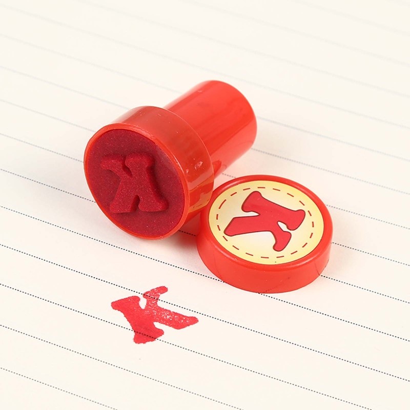 

26pcs children Stamps toys English Alphabet 26 Letters Self Inking Rubber Stamper Kids DIY Seals Toy Kids English Teaching Aids