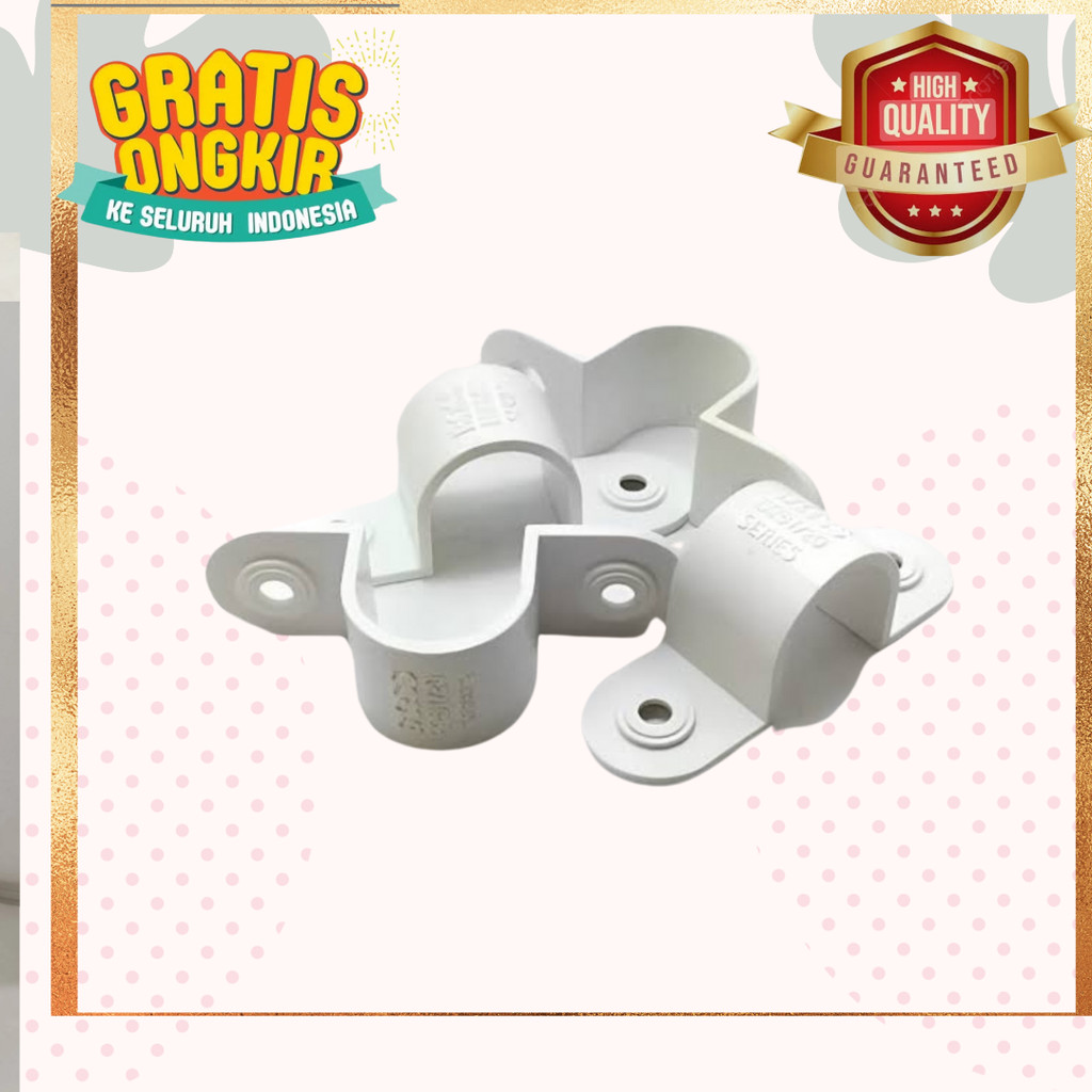 Klem Pipa 20mm Klem PVC Pipa Listrik 20mm Klem Pipa Conduit 20mm