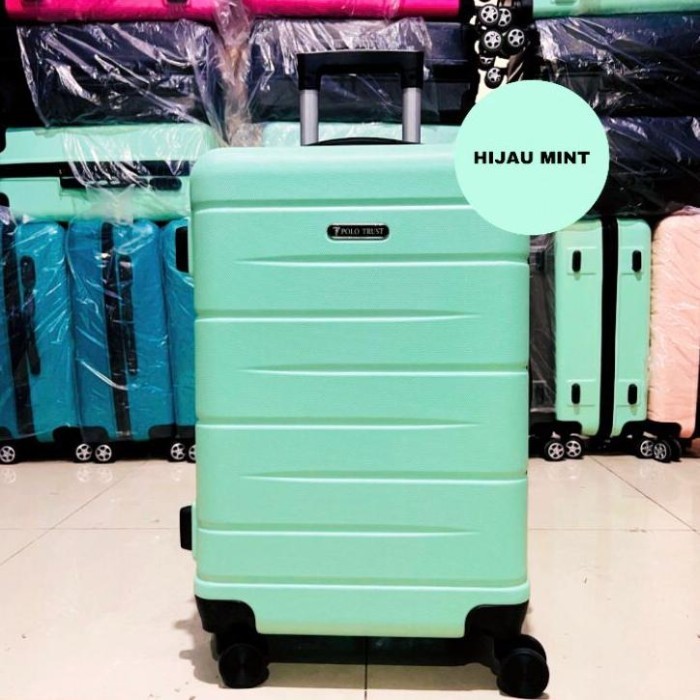 KOPER 22" POLO TRUST 601 KOPER BAGASI,KOPER KABIN,KOPER TRAVEL IMPORT - HIJAU MINT, 22INCH