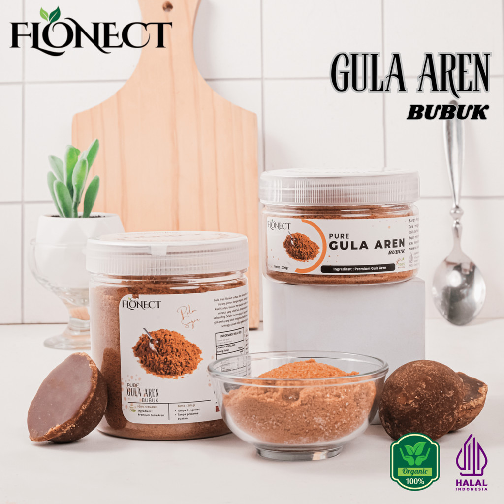 

Flonect Gula Aren Bubuk Gula Aren Semut Premium 350gr 200gr