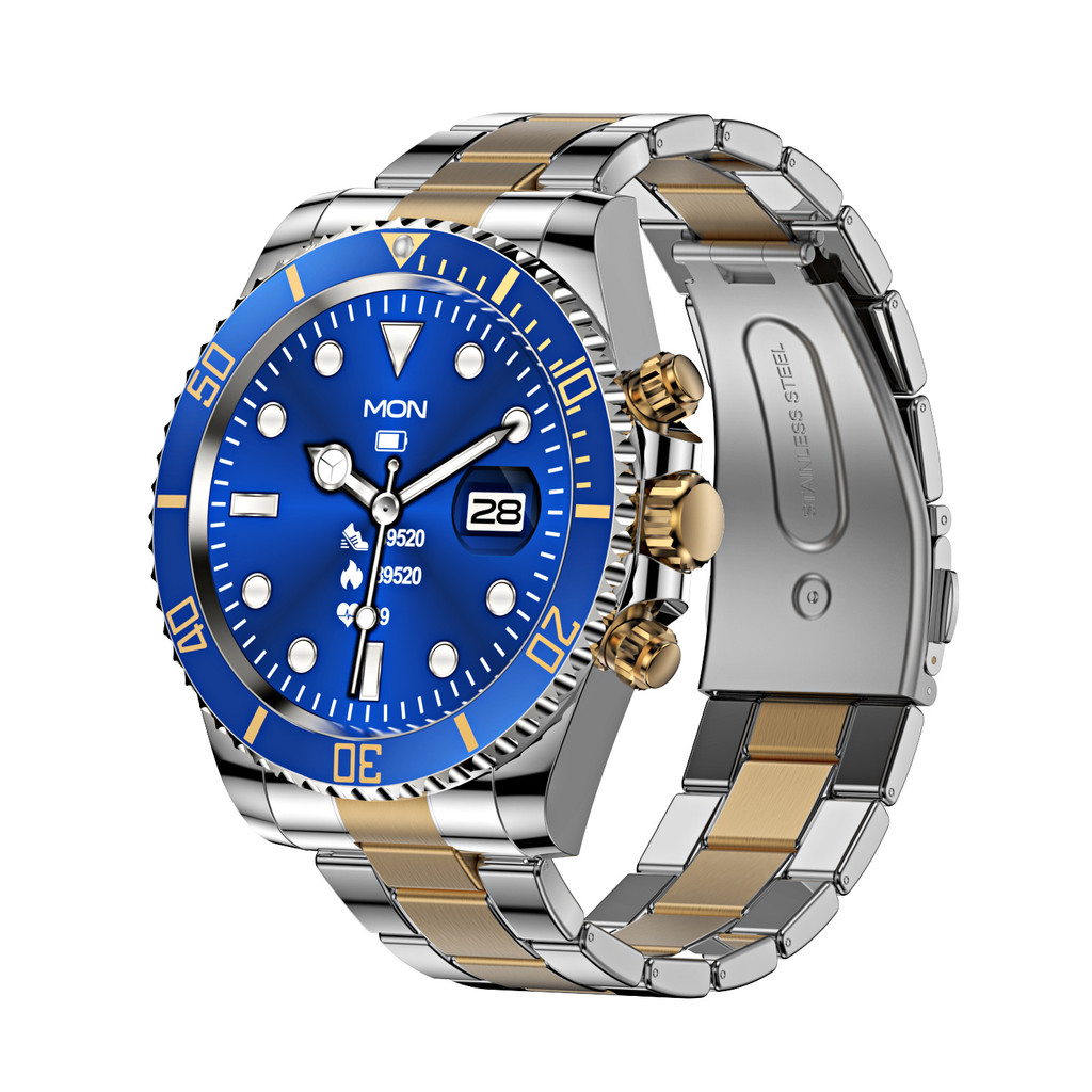 Jam Tangan Pria AW12 Smart Watch Men Bluetooth Call Message Display Custom Dial Heart Rate Blood Pre