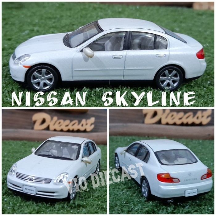 Diecast Nissan Skyline putih mainan anak skala 43
