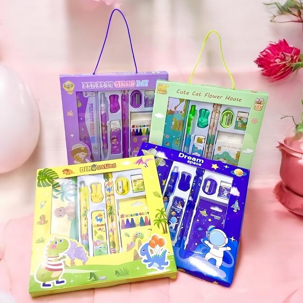 

MAOMAO Alat Tulis Set 9 In1 Stationery Karakter Lucu Set Perlengkapan Alat Tulis Sekolah Anak-Anak Murah Lengkap Souvenir Ulang Tahun Anak Alat Tulis 9 IN 1 Free Tempat Pensil Kaleng