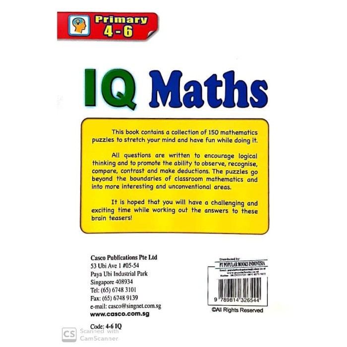 

Primary 4-6 IQ Maths 150 Brain Teasers