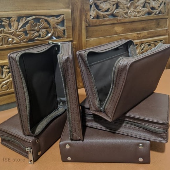 

Organizer Moerah~ Tas Agenda PROMIS Bag Binder Book Cover Case Wadah Buku Kerja Bank - Cokelat Coffee