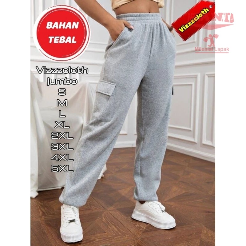 Celana panjang joger cargo saku tempel kanan kiri jumbo bigsize BANDSTORE